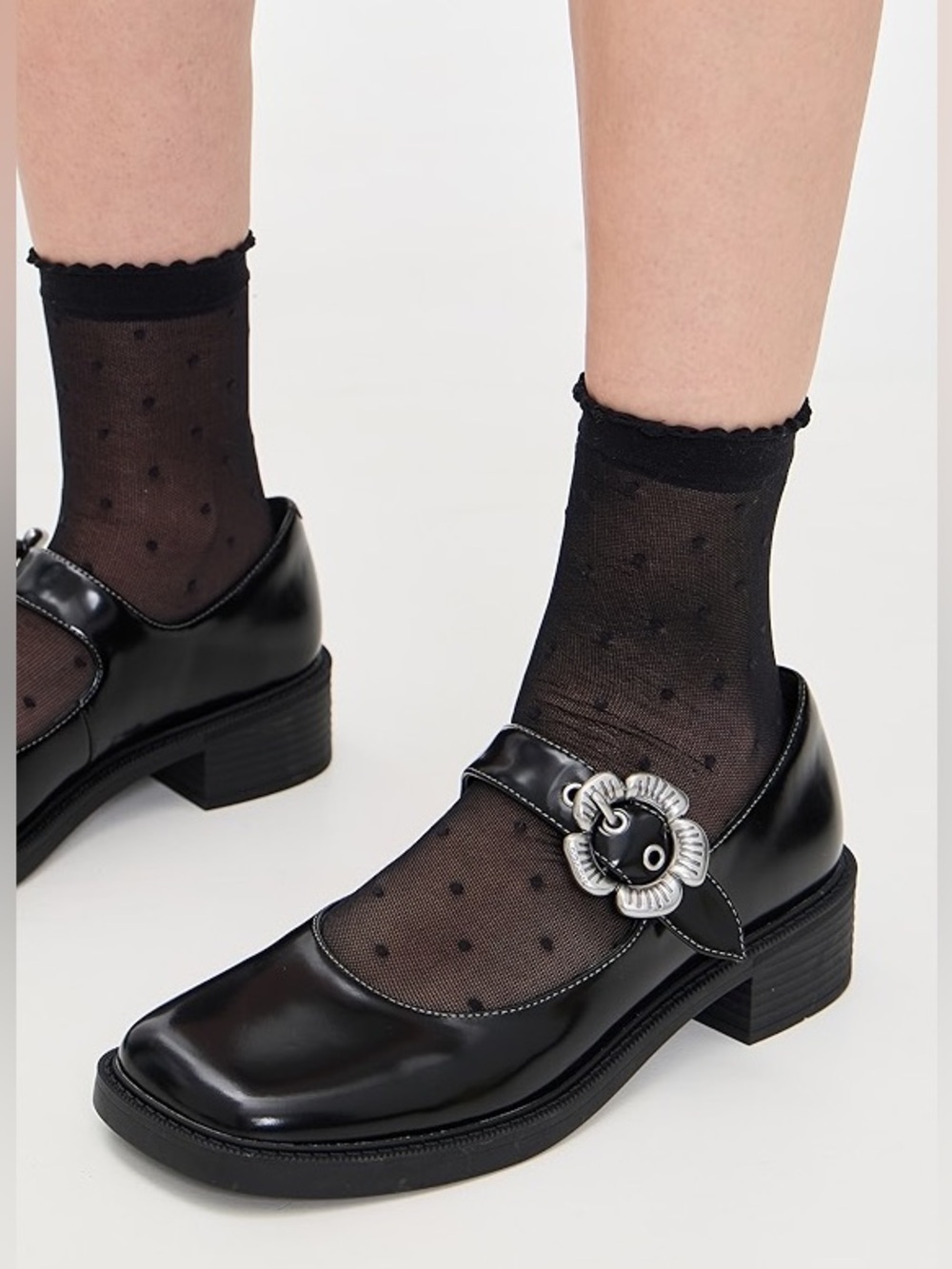 COACH Tea Rose 🌹 Leather Mary Janes SZ 10